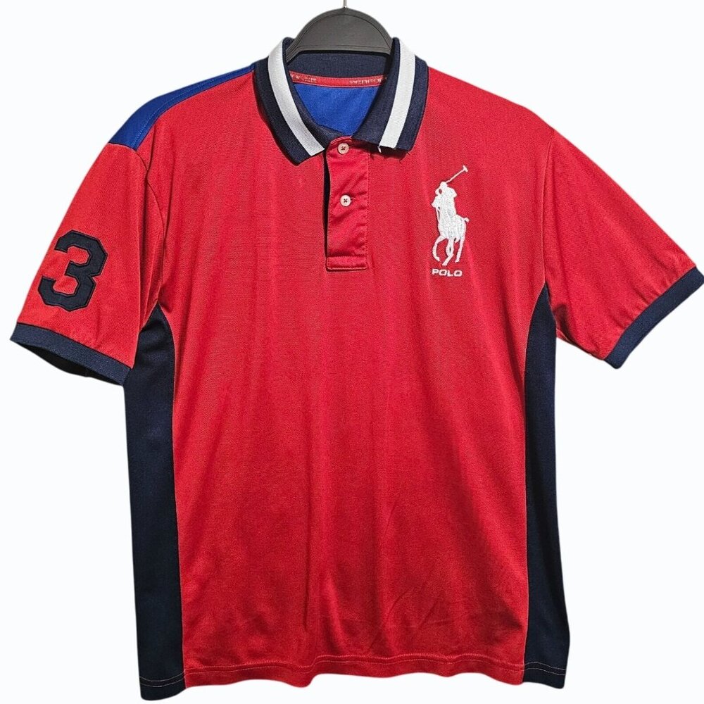Polo Ralph Lauren Polo Shirt Boys L (14-16) Multi Performance Big Pony SS